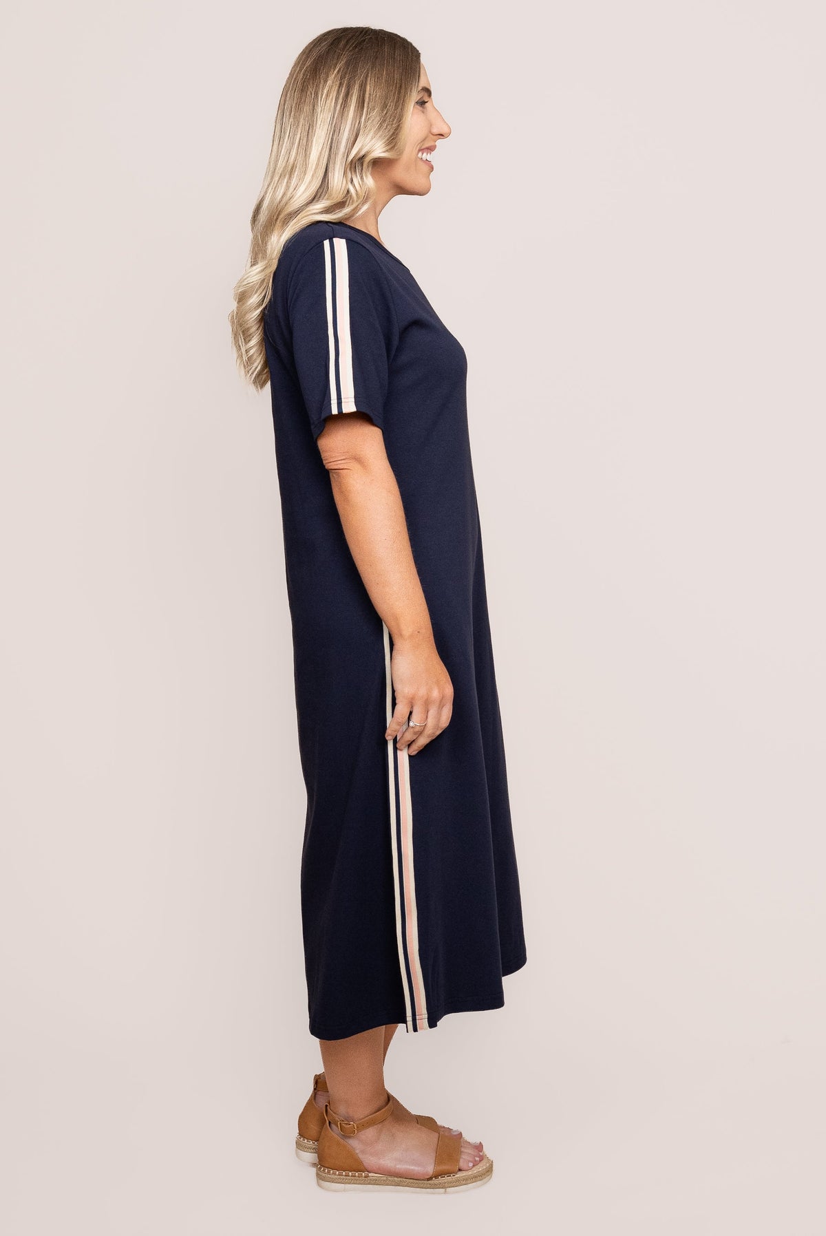 Loretta Midi Dress in Navy