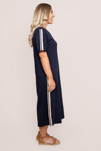 Loretta Midi Dress in Navy