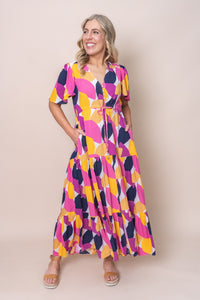 Cynthia Dress in Pink Multi