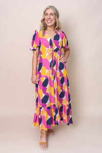 Cynthia Dress in Pink Multi