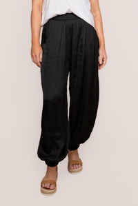 Kendall Satin Pants in Black