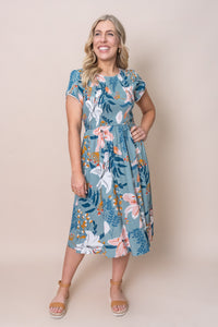 Edith Dress in Tropical Teal