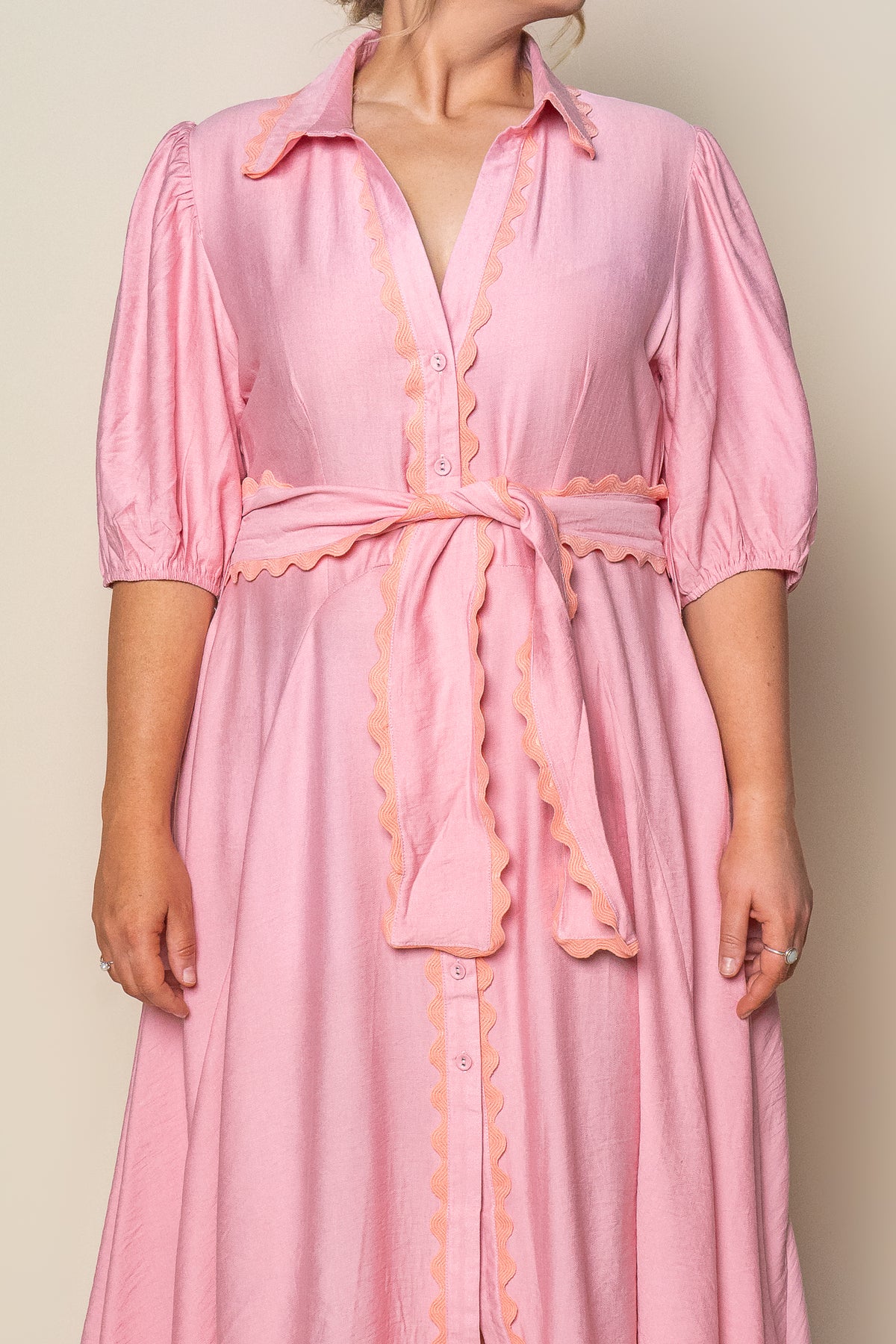 Sherry Midi Dress in Pink