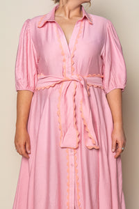 Sherry Midi Dress in Pink