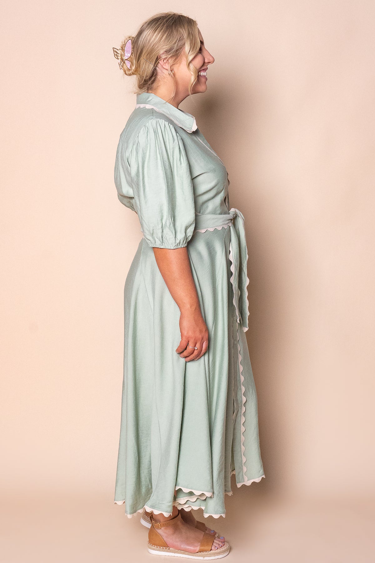 Sherry Midi Dress in Mint