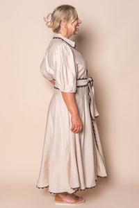 Sherry Midi Dress in Beige