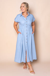 Wynter Midi Dress in Light Blue