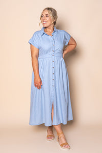 Wynter Midi Dress in Light Blue