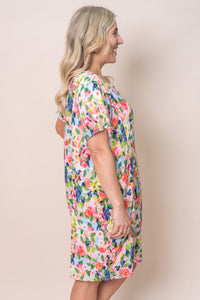 Delaney Dress in Pink Multi