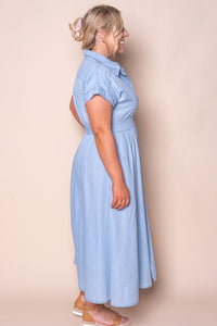 Wynter Midi Dress in Light Blue