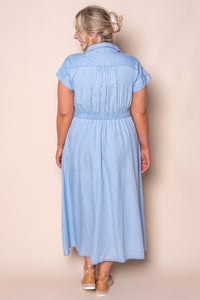 Wynter Midi Dress in Light Blue