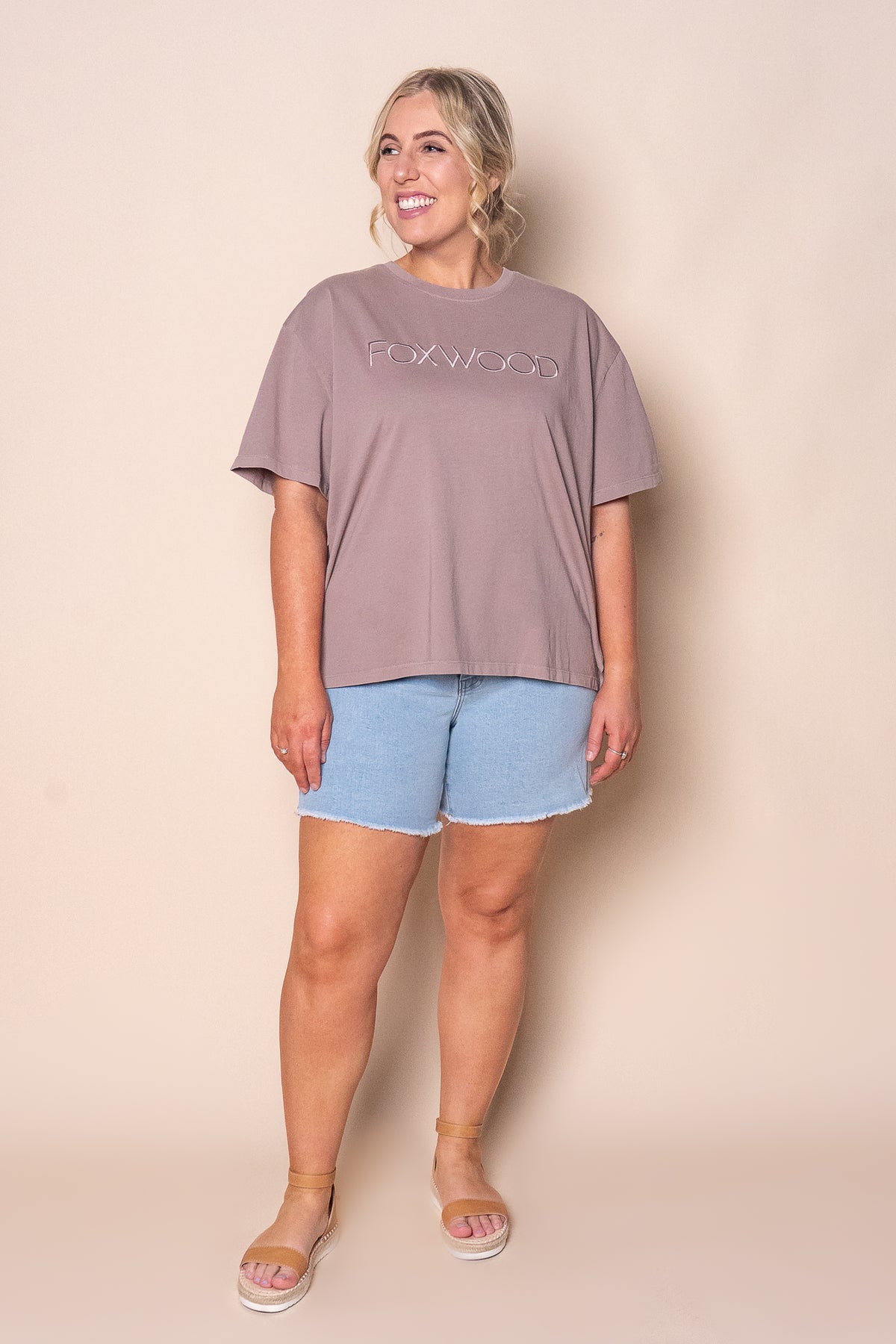 Simplified Tee in Brown - Foxwood