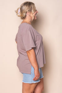 Simplified Tee in Brown - Foxwood