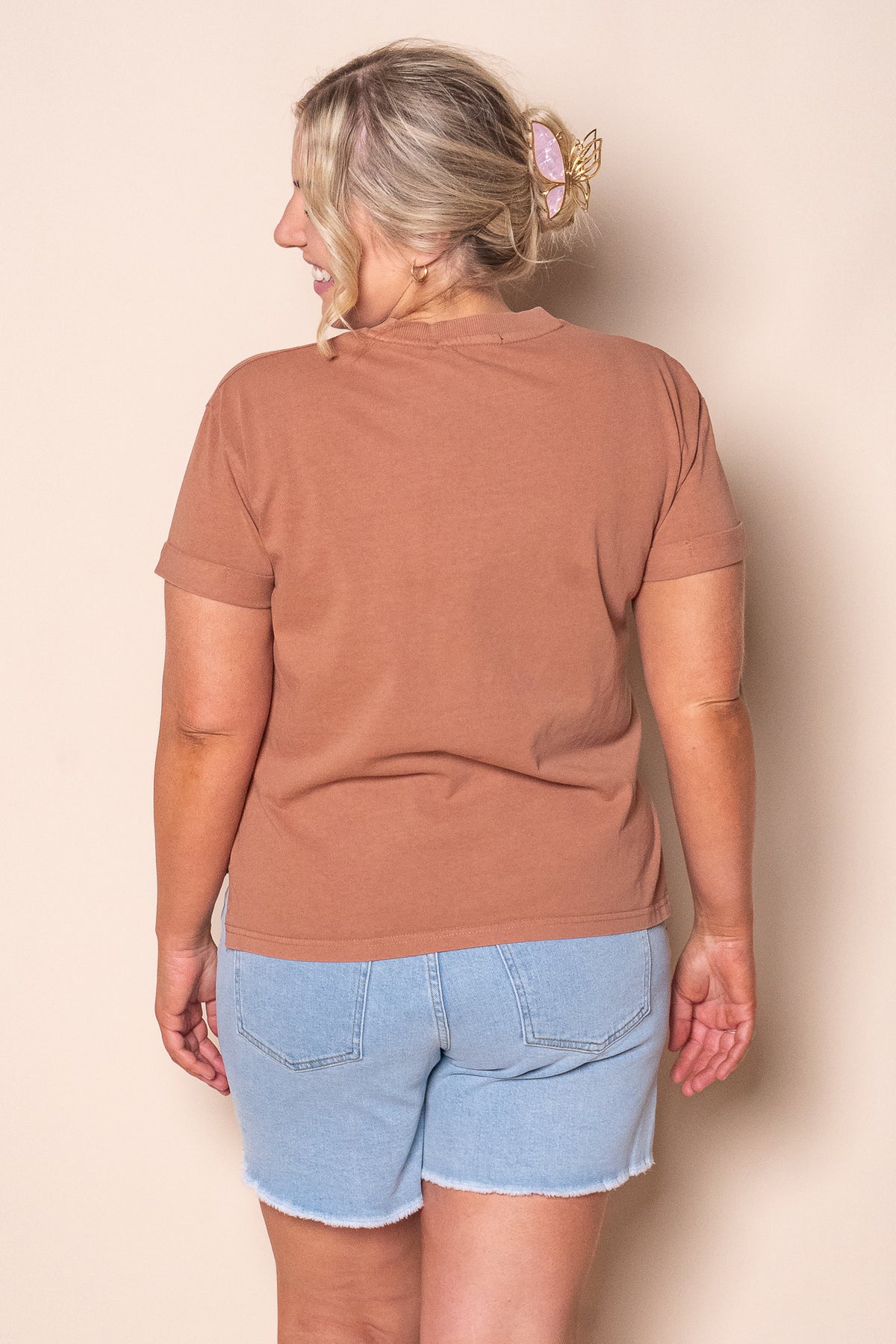 AAE Washed Tee in Cinnamon - All About Eve