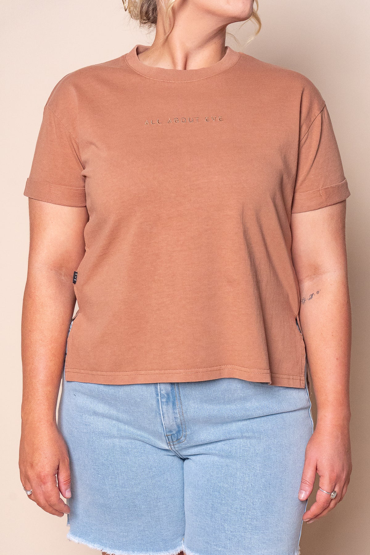 AAE Washed Tee in Cinnamon - All About Eve