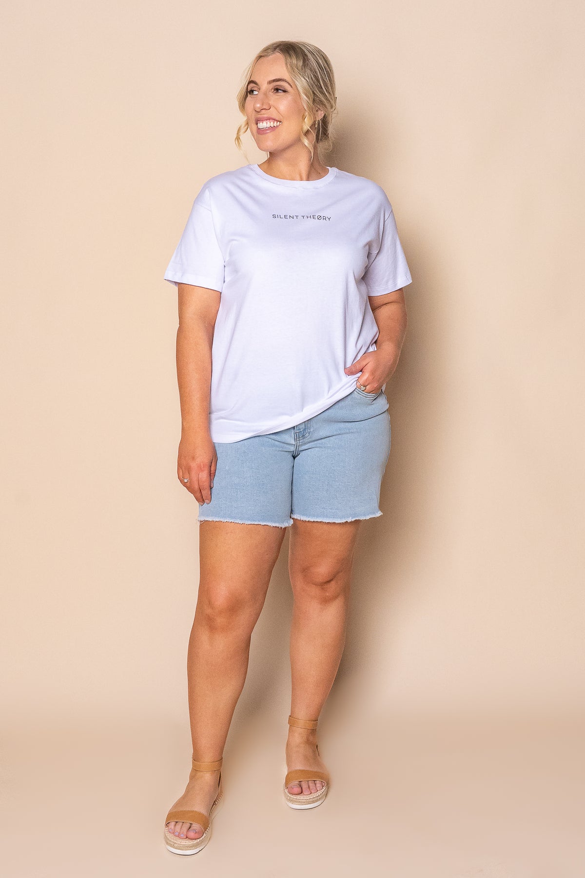 Logo Tee in White - Silent Theory