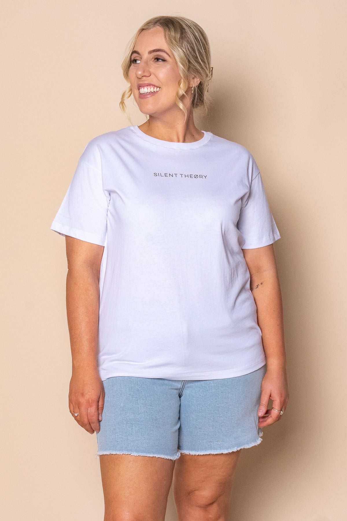 Logo Tee in White - Silent Theory