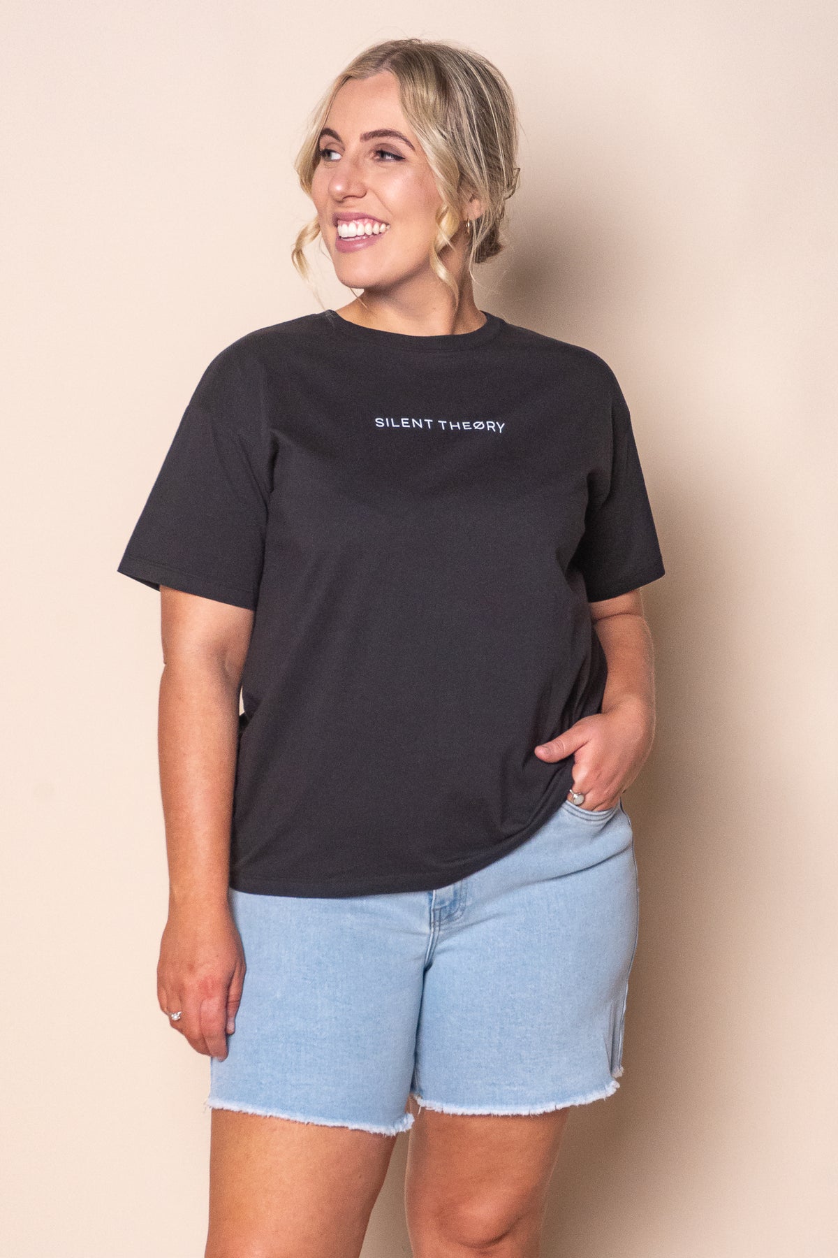 Logo Tee in Washed Black - Silent Theory