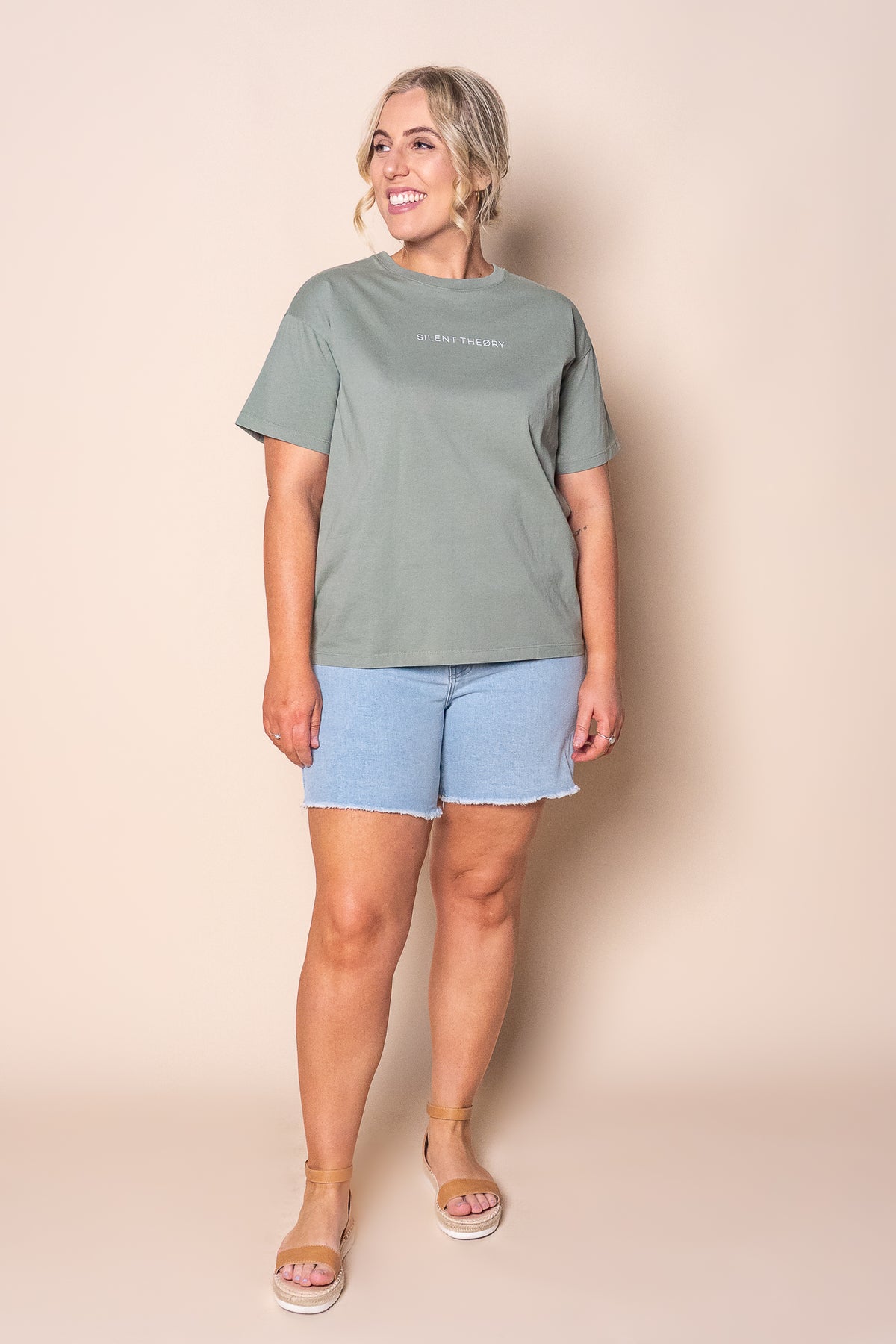 Logo Tee in Green - Silent Theory