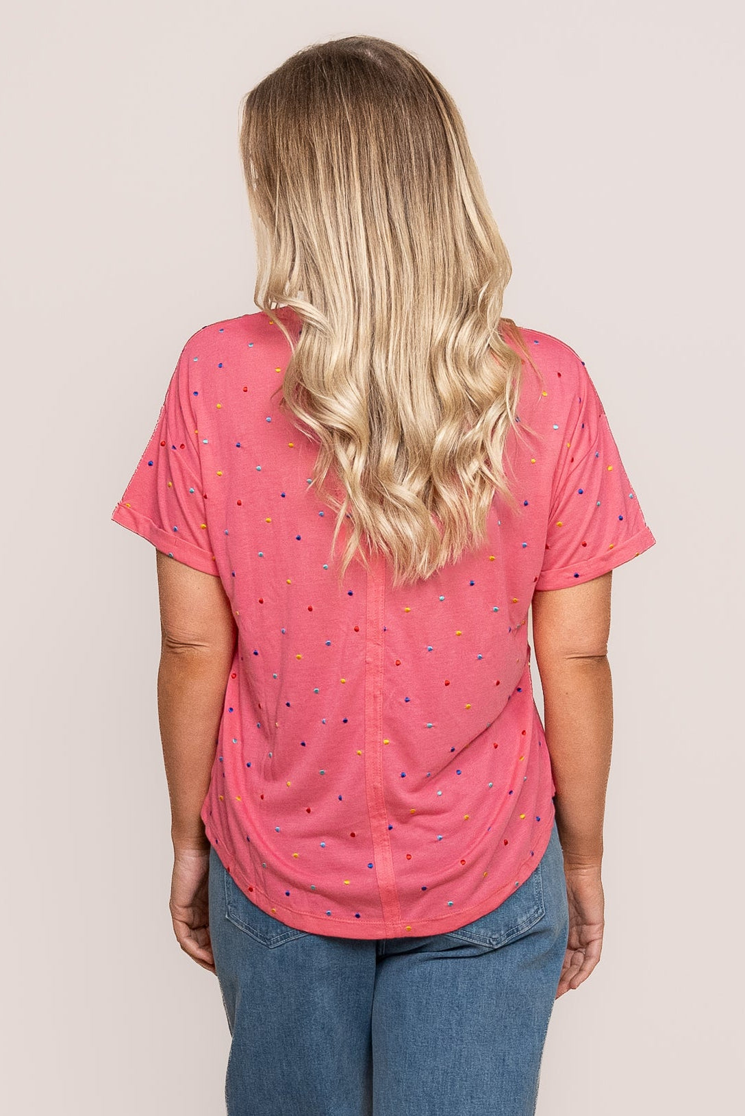 Festive Spot Tee in Pink Lemonade - Elm