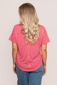 Festive Spot Tee in Pink Lemonade - Elm