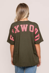 Interval Tee in Khaki/Coral - Foxwood