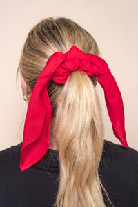 Peppa Knot Hair Scrunchie in Red - All About Eve