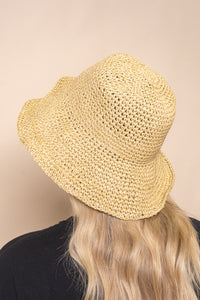 Freya Woven Bucket Hat in Oatmeal - All About Eve