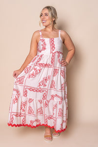 Khloe Midi Dress in Red