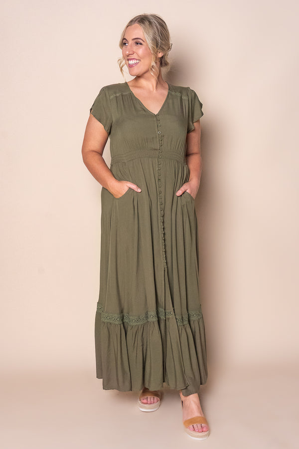Fernie Maxi Dress in Khaki