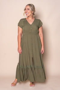 Fernie Maxi Dress in Khaki