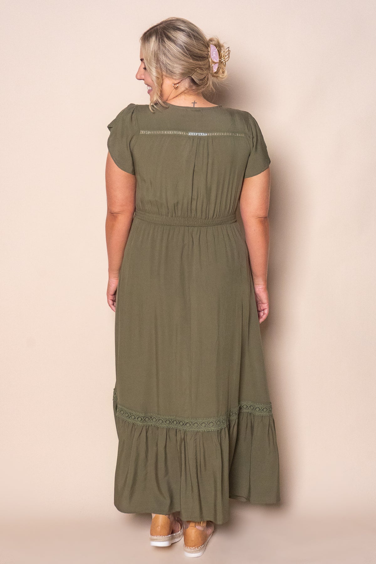 Fernie Maxi Dress in Khaki