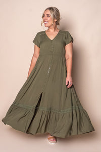 Fernie Maxi Dress in Khaki