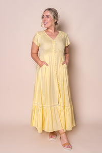 Fernie Maxi Dress in Lemon