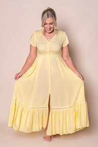 Fernie Maxi Dress in Lemon