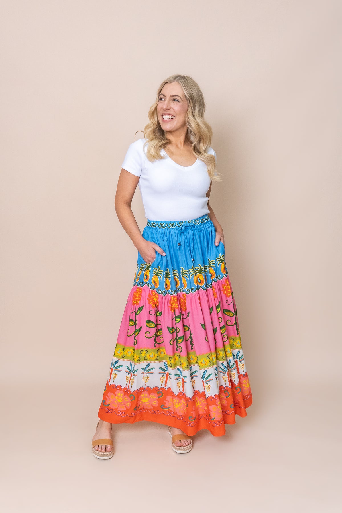 Moana Skirt in Blue Multi