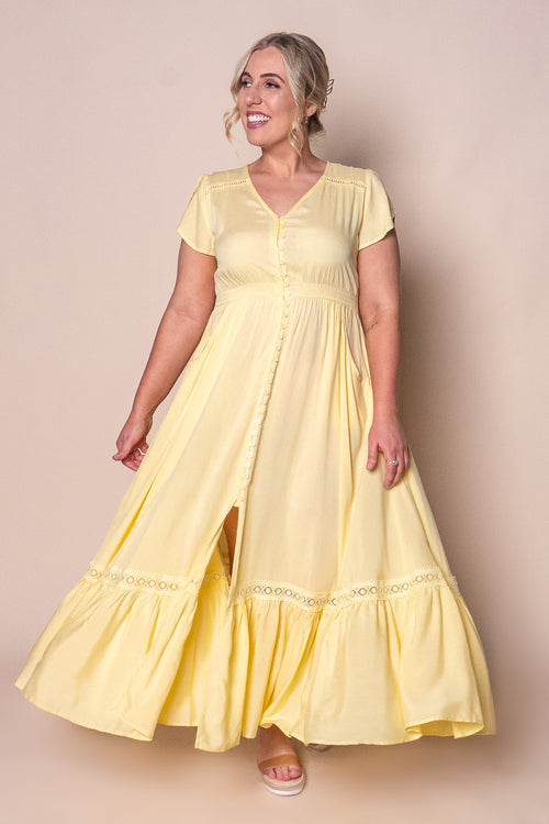 Fernie Maxi Dress in Lemon