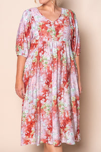 Liberty Midi Dress in Rust