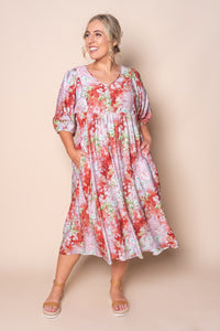 Liberty Midi Dress in Rust