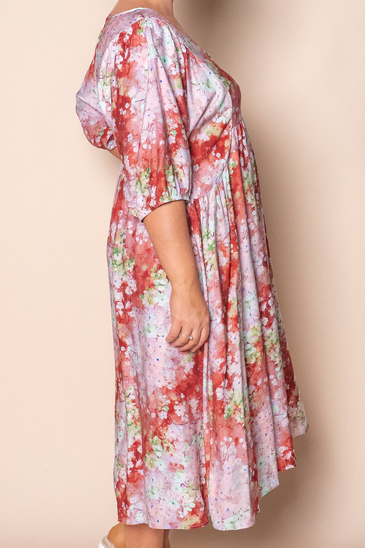 Liberty Midi Dress in Rust