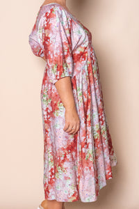 Liberty Midi Dress in Rust