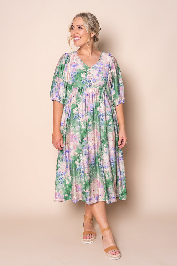 Liberty Midi Dress in Green