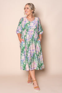 Liberty Midi Dress in Green