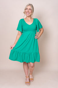 Leni Dress in Emerald