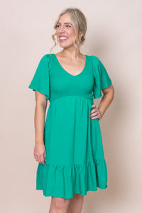 Leni Dress in Emerald