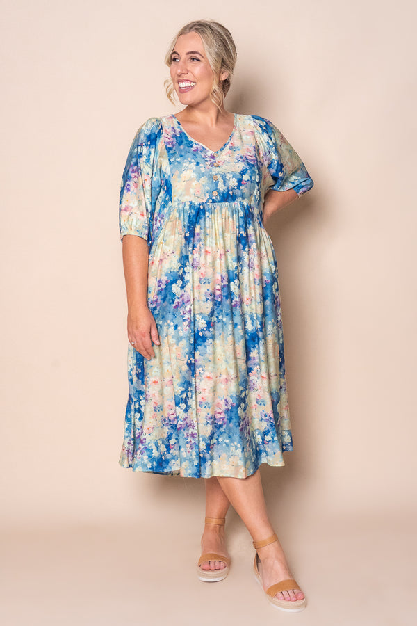 Liberty Midi Dress in Blue