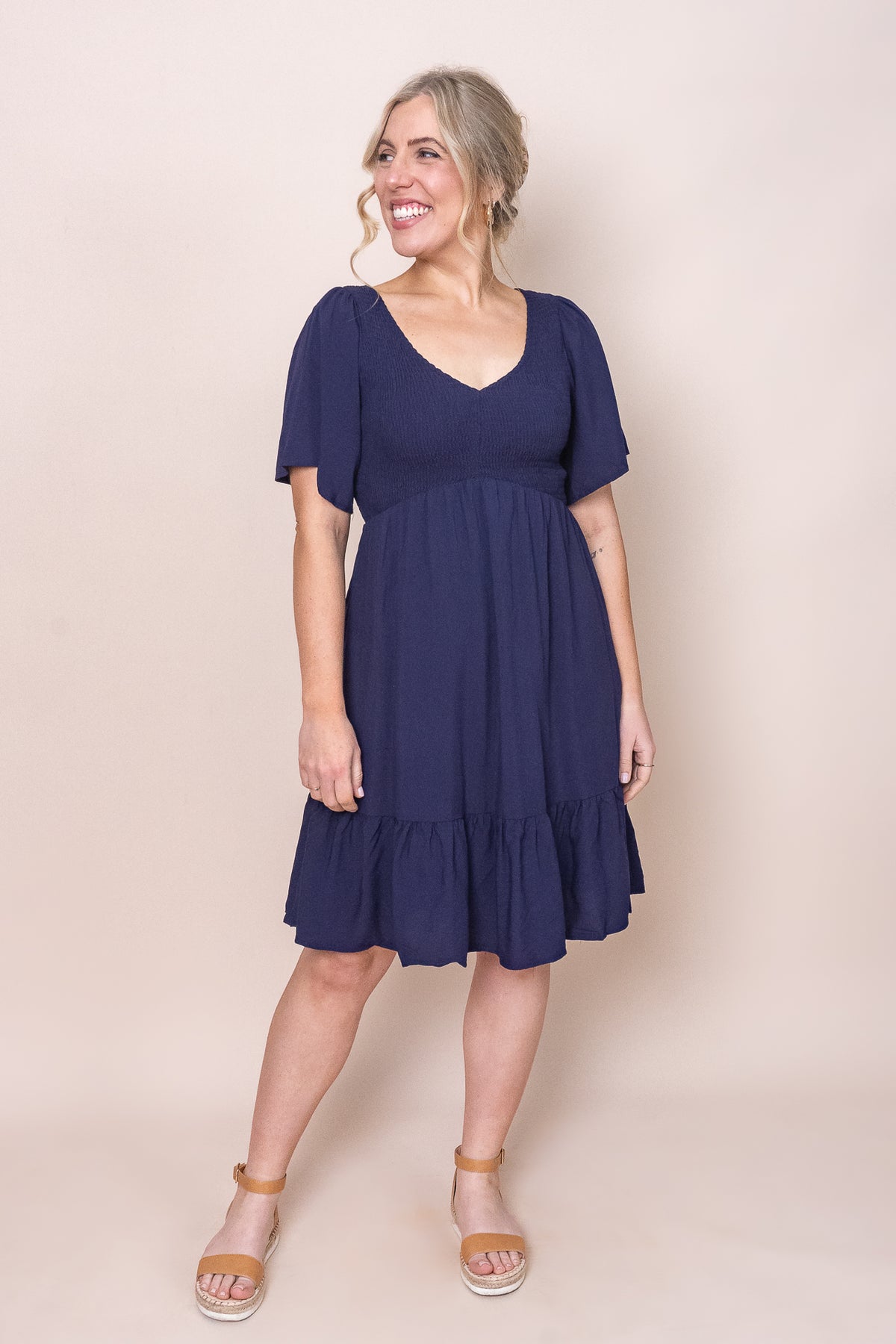 Leni Dress in Indigo