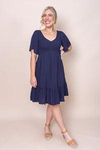 Leni Dress in Indigo