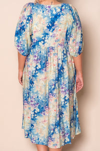 Liberty Midi Dress in Blue