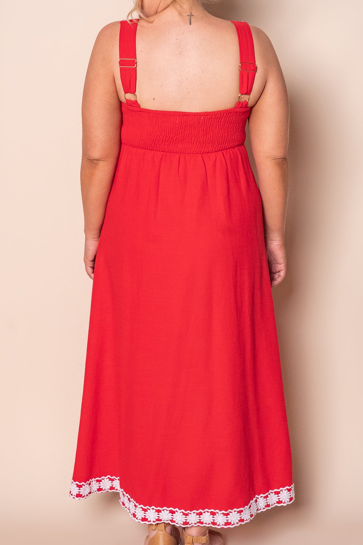 Rachelle Midi Dress in Red